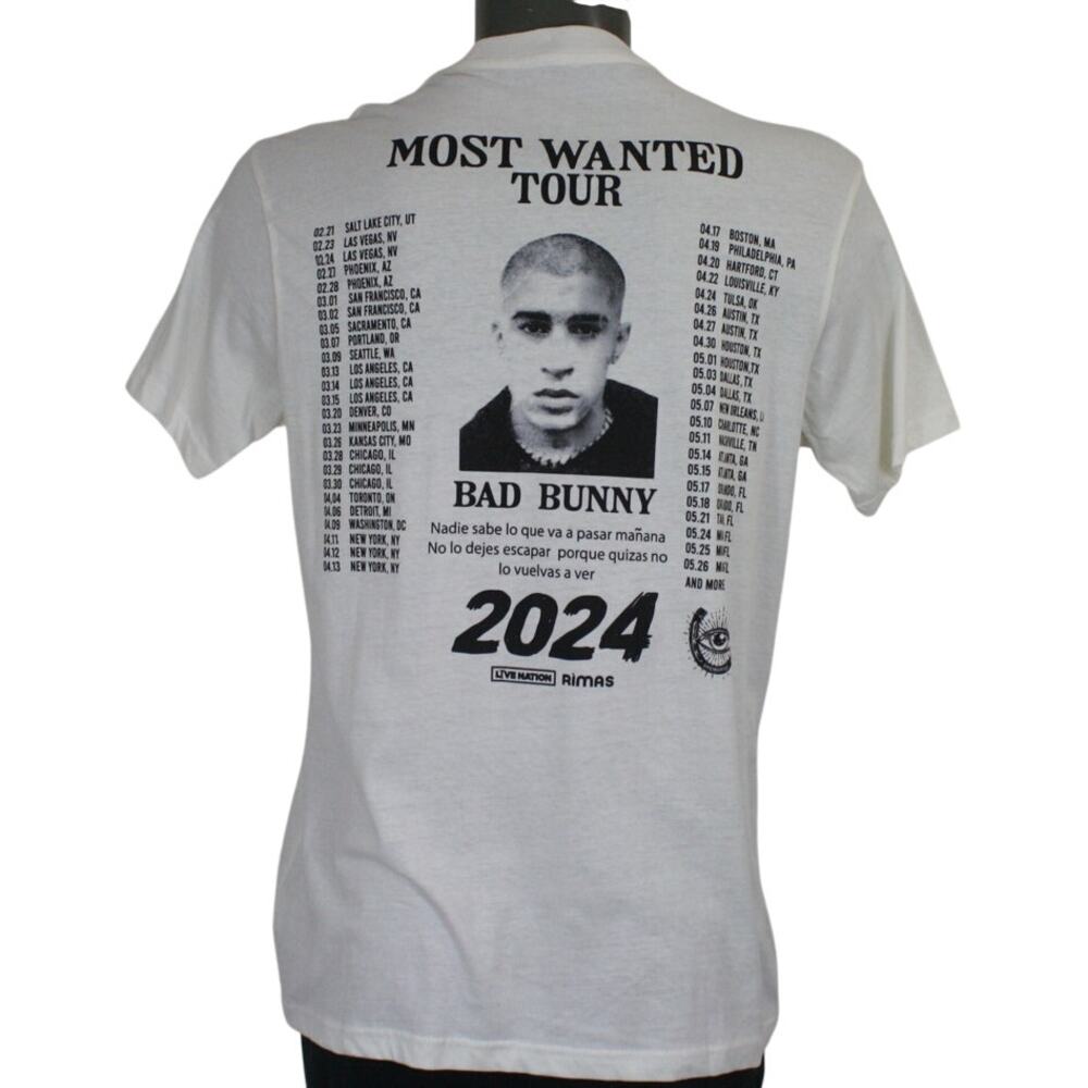 Bad Bunny Most Wanted 2024 Monaco Benito Concert Tour T-Shirt